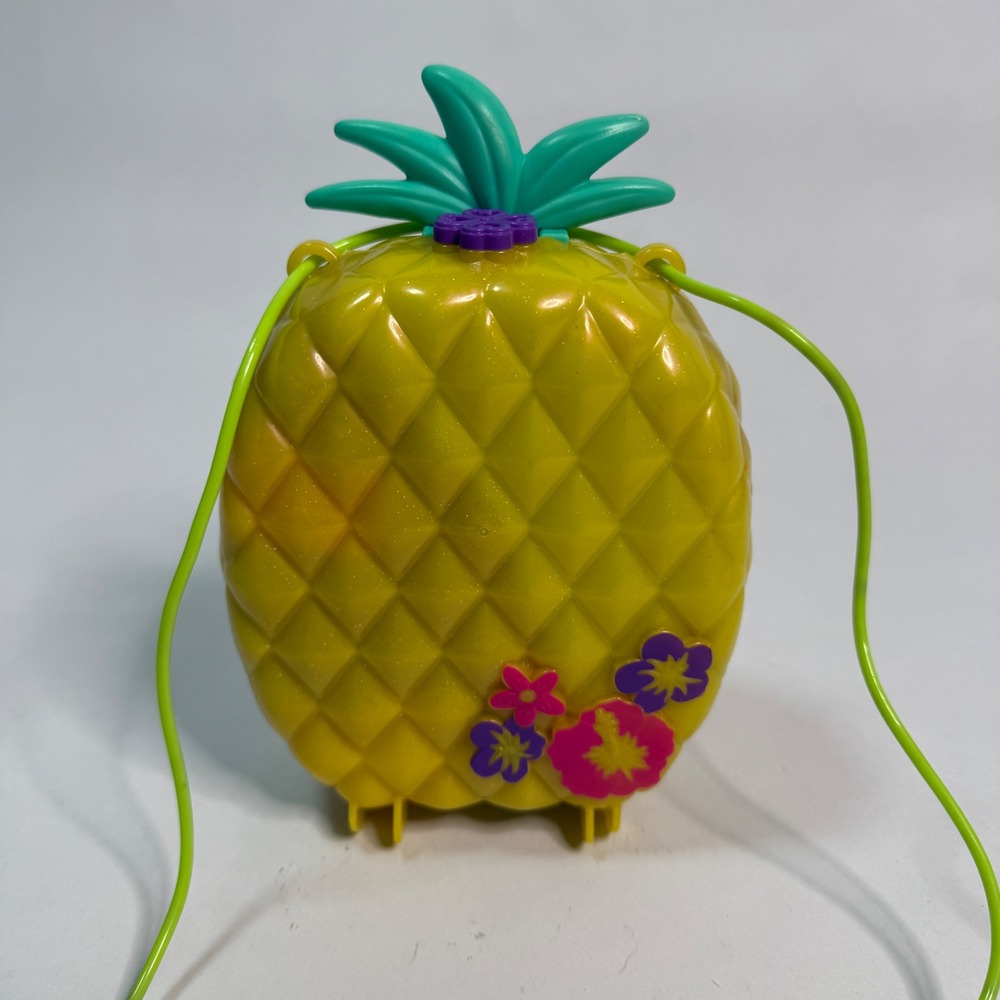 Mattel Polly Pocket Tropical Pineapple‎ Safari Purse Wearable Playset Yellow
